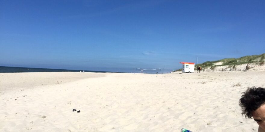 Da waren wir am Strand und haben es genossen.